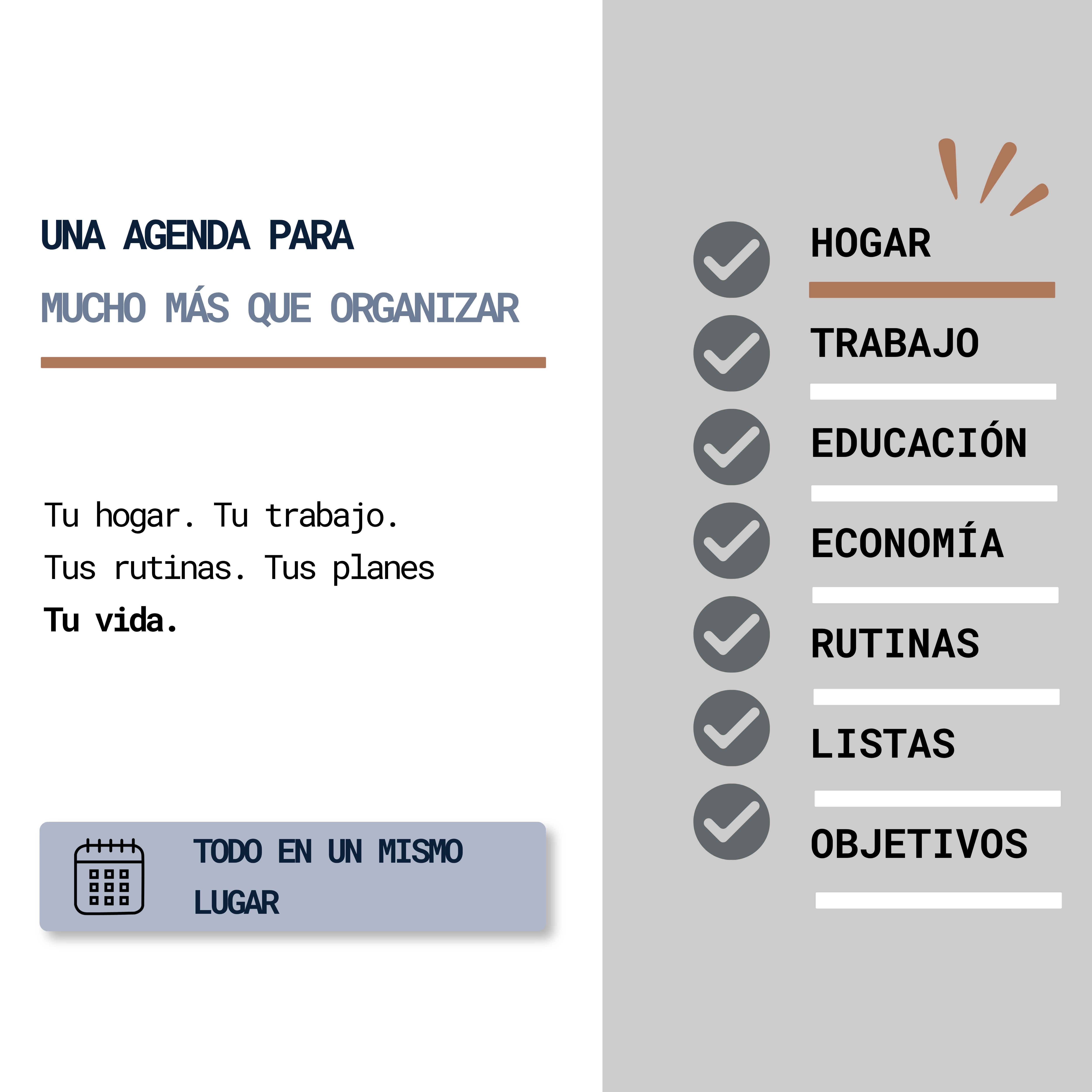 Categorías de la agenda
